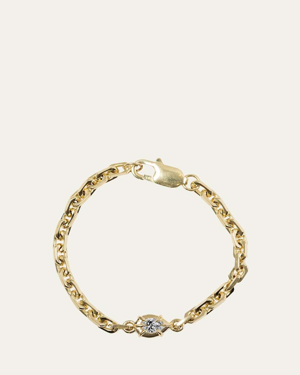Artchitectura Pear Solitaire Chain Bracelet with Lab-Grown Diamond